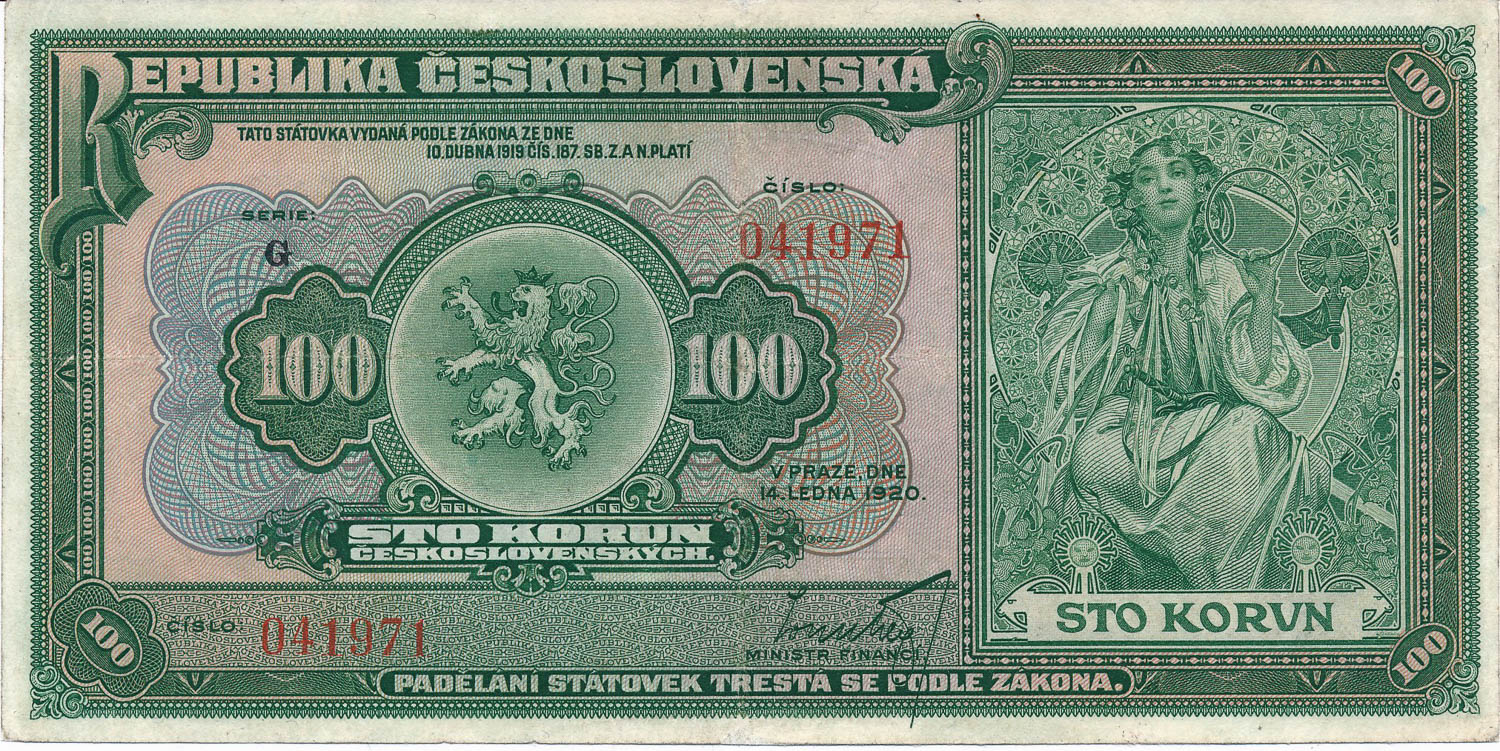 100 Koruna 1920 - front